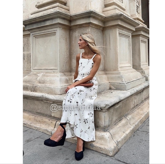 Zara Embroidered Linen Blend Skirt - Picture 12 of 13